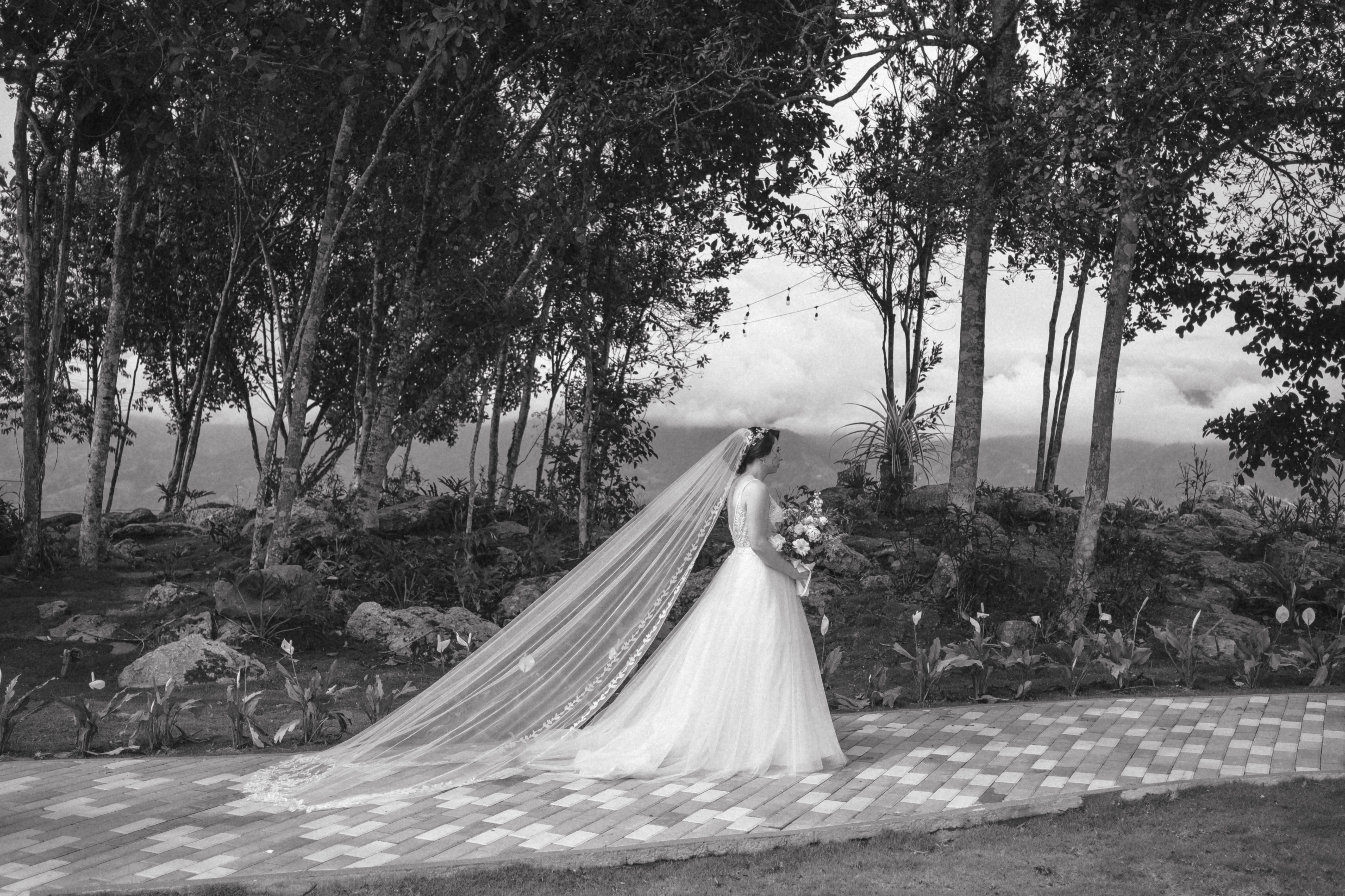 Novia caminando hacia el altar en Mesa de los santos, Santander