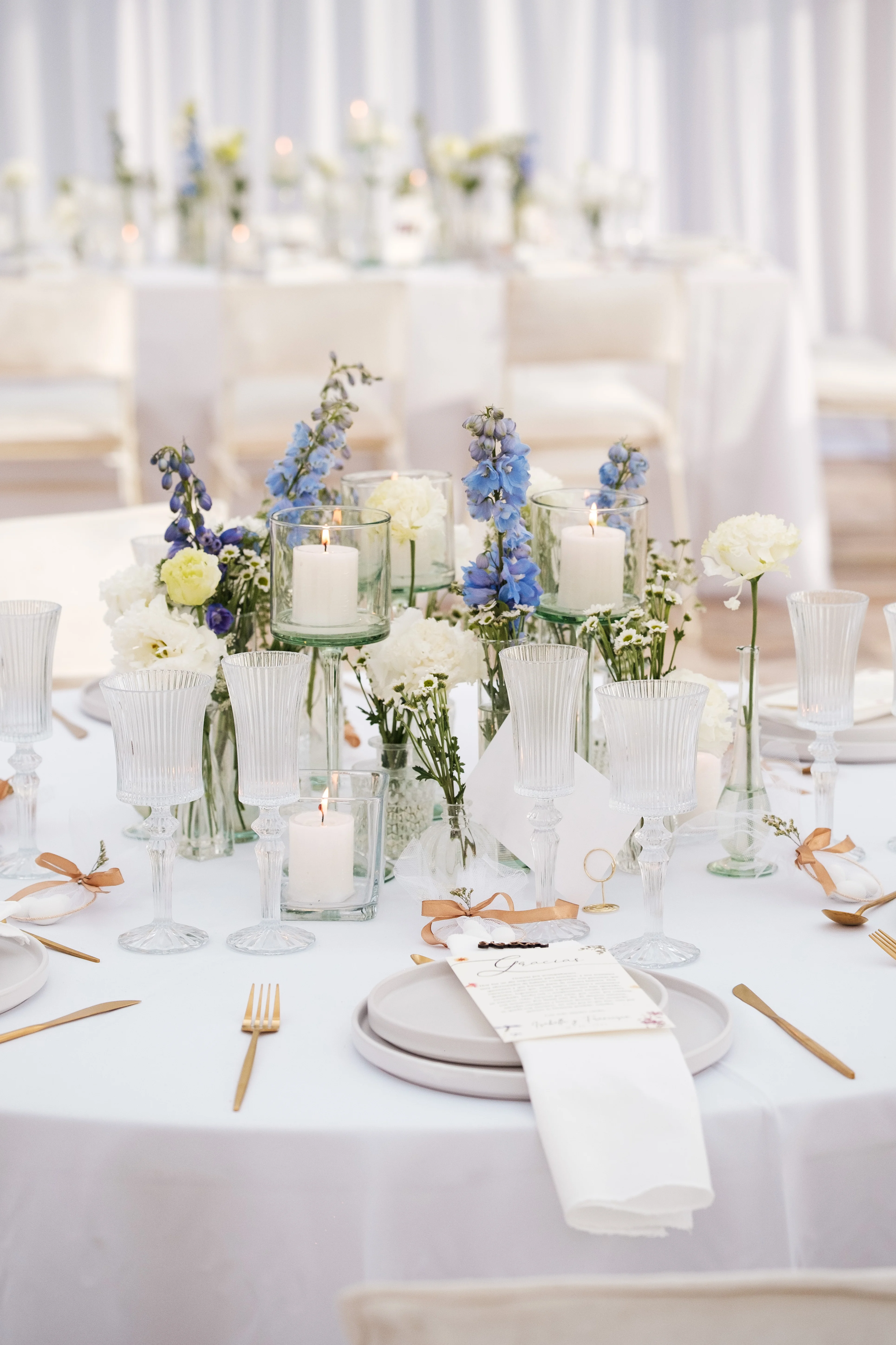 Decoración de mesa de Bodas en Mesa de los santos, Santander